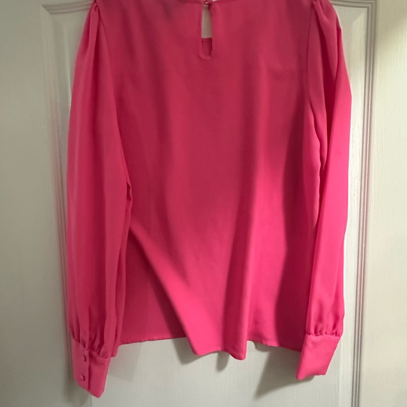 J.Crew Pink Long Sleeve Blouse Size Medium - Picture 2 of 4